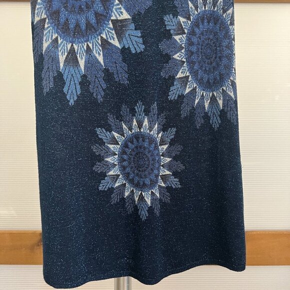 Desigual Helen Mandala Sequin Print 3/4 Sleeve Knit Mini Scoop Neck Dress Sz M - Picture 5 of 13